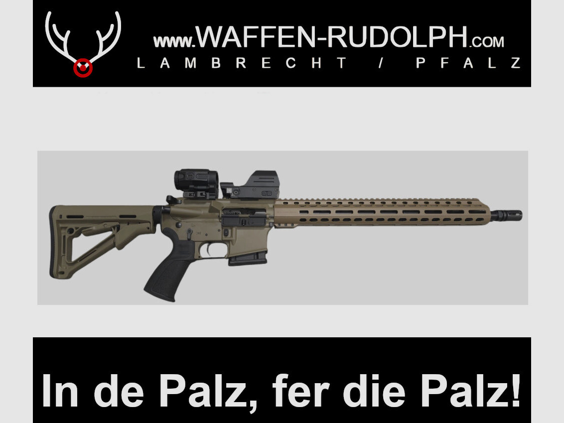 FDE/SAND Sondermodell: Lux Def Tec LDT L5L mit langen Handguard AR15 16,75" BSOLUTER KNALLER bei WAFFEN RUDOLPH... gibts in der PFALZ nur HIER!!!