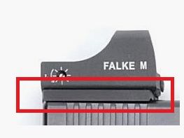 Attacco FALKE per mirino a punto rosso, piastra di montaggio Falke M per slitta Weaver