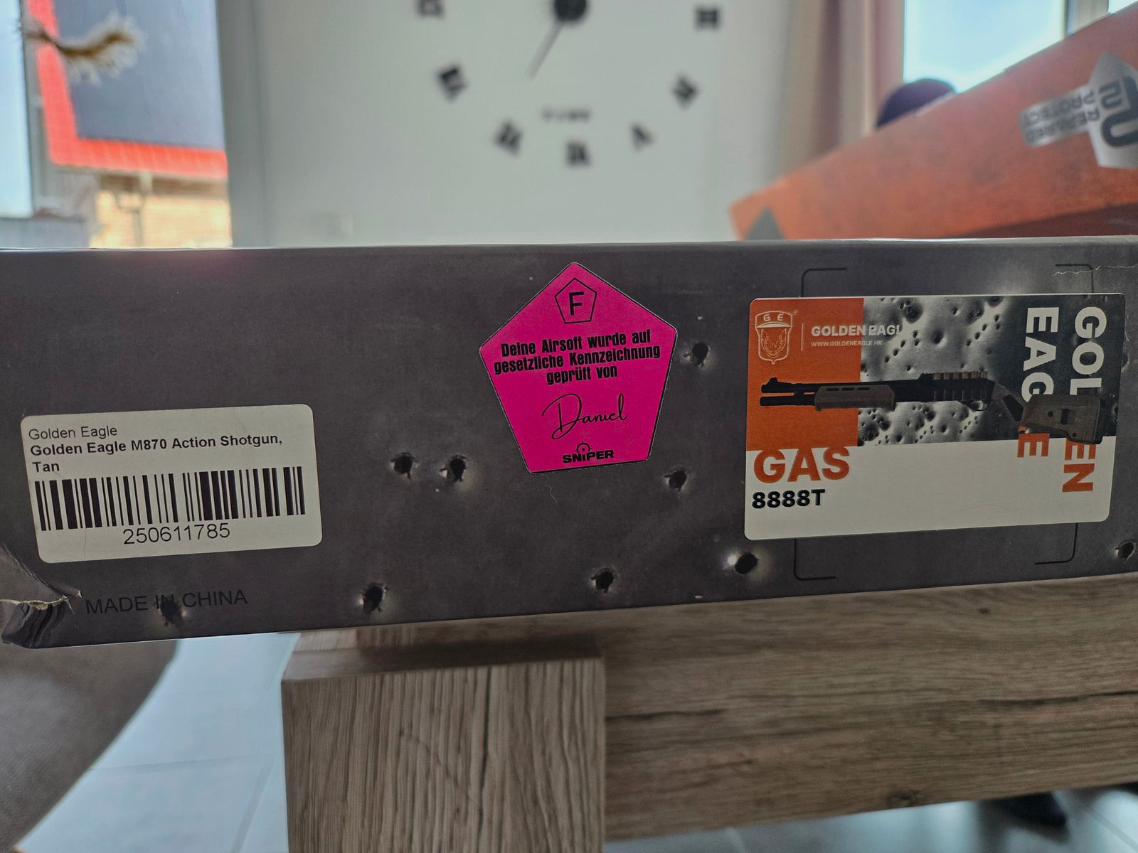 Golden Eagle M870 Schrotflinte tan Airsoft 6 mm