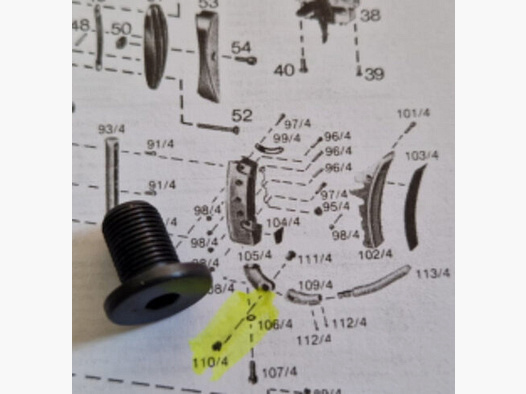 E30, 003643 ANSCHÜTZ Schraube 4760-034, Schraube für Hakenkappe 4760