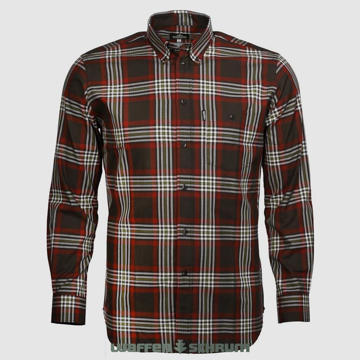 Foresta shirt olive checkered