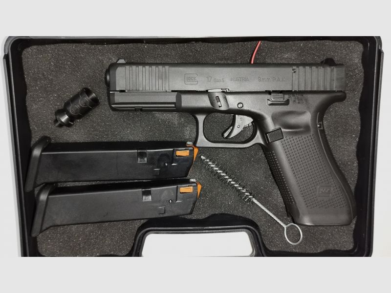 Glock 17 Gen5 Schreckschuss Pistole Schwarz 9 mm P.A.K.