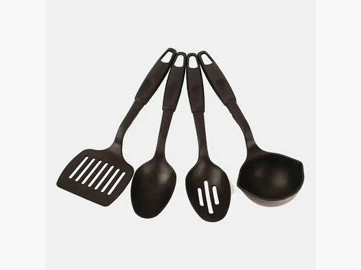 Highlander Highlander Ensemble d'ustensiles de cuisine noir