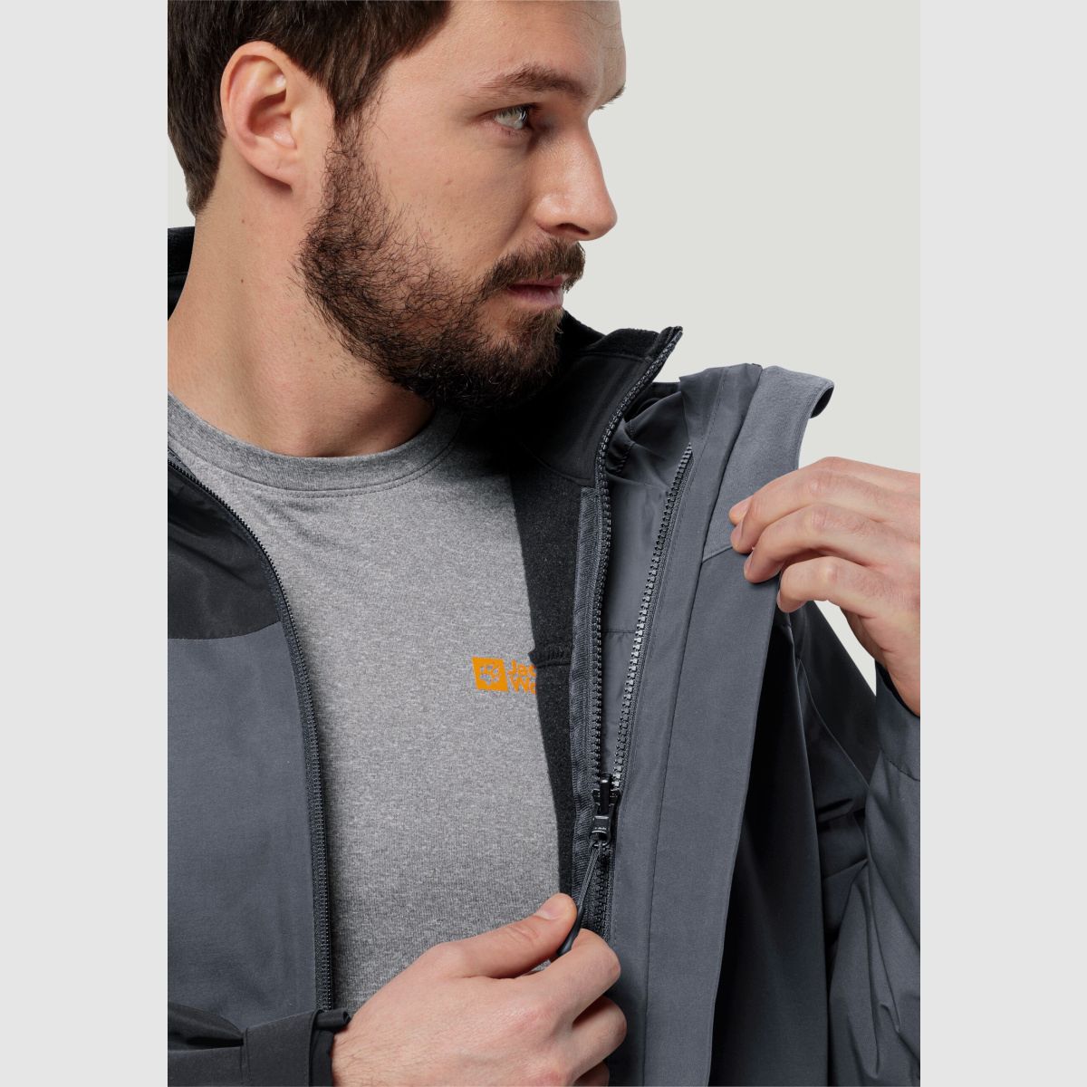 JACK WOLFSKIN Taubenberg 3in1 Jkt M Phantom