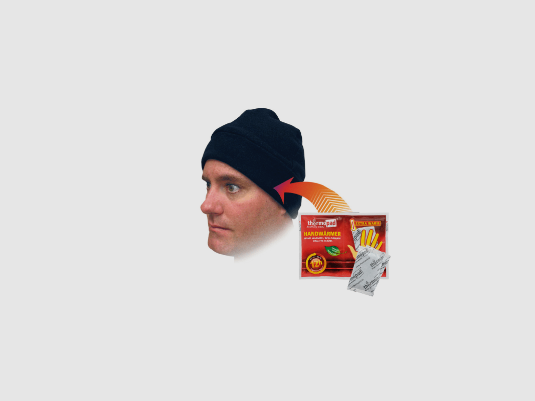 Heat Factory Beanie Black Dot with Heater, image 1 of 3