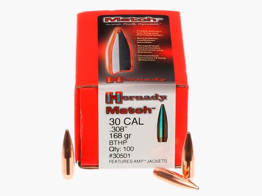 Hornady Proiettili .308, 155gr, BTHP Match, 100 pz