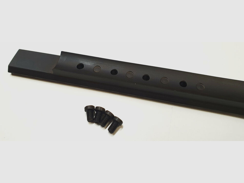 MHS Picatinny rail for BERGARA BA 13, steel, matte black blued, 210mm long, made in Germany