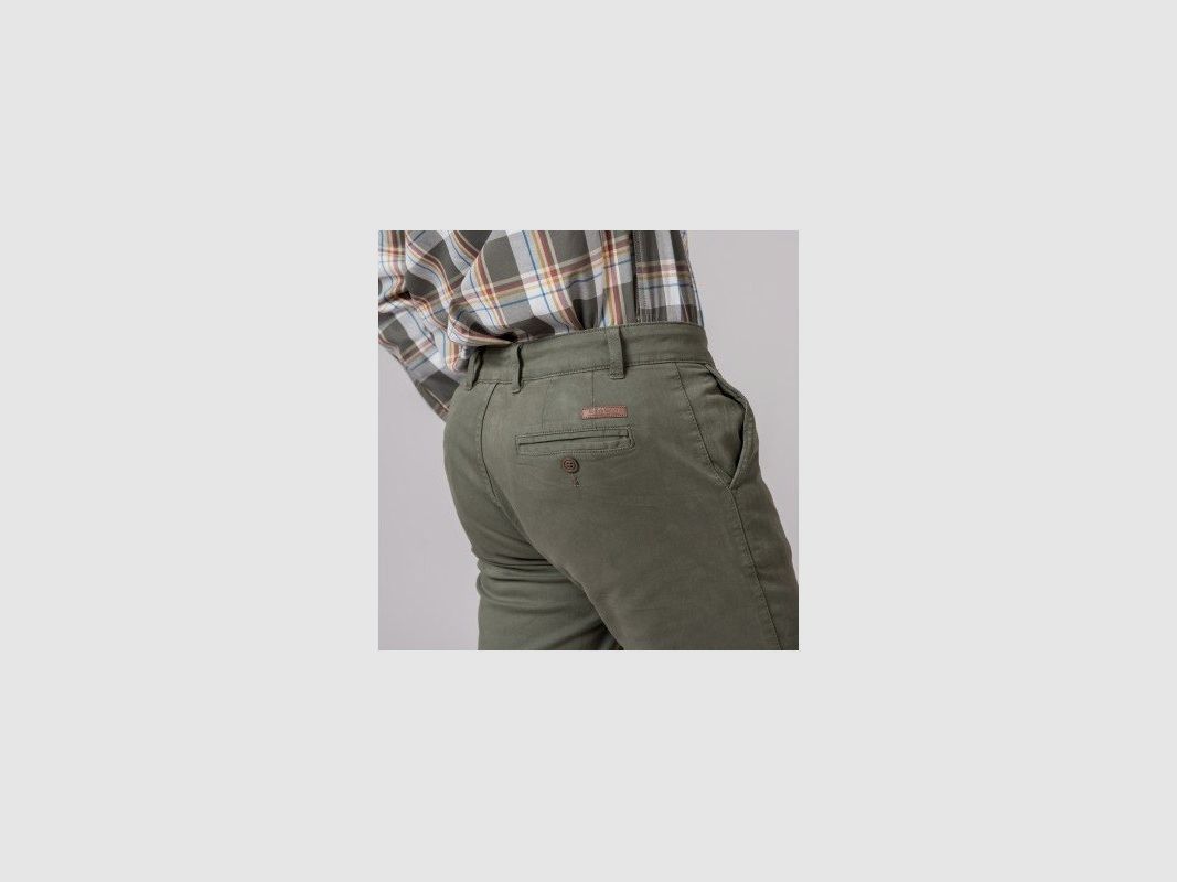 Grüne British Cotton Chinohose, Bild 3 von 3