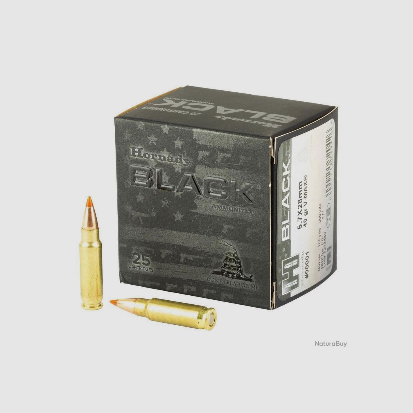 HORNADY 5.7x28mm 40GR V-MAX BLACK Patronen in Box zu 25, Bild 1 von 2