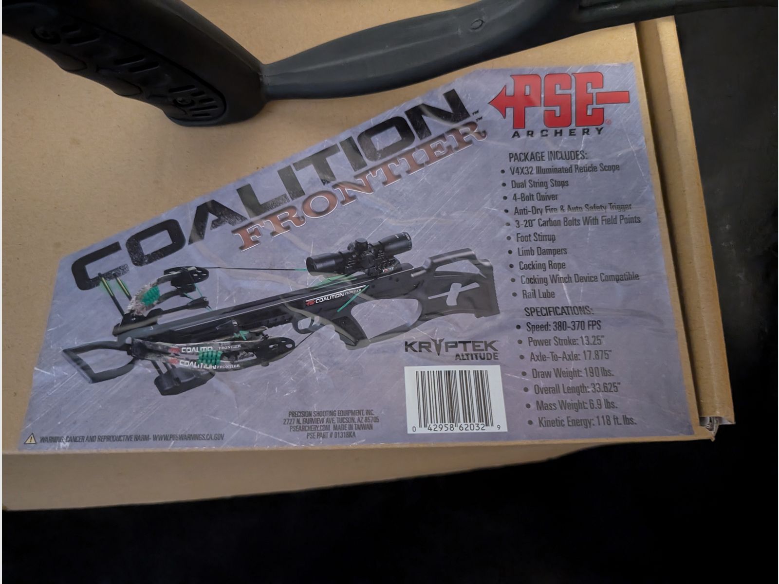 PSE Archery "Coalition Frontier" Armbrust (190 lbs, 380 FPS...)