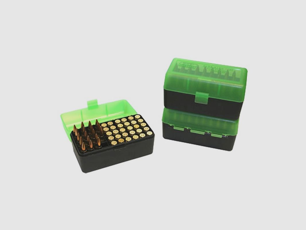MTM CARTRIDGE BOX RSLD 270 WSSM, 243 WSSM, 460 S&W 50 PCS