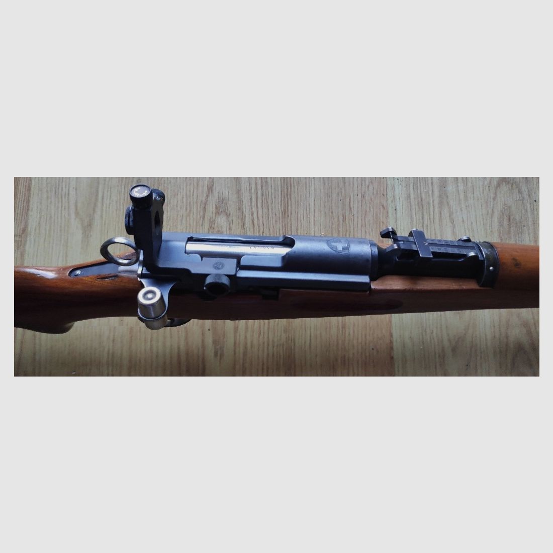 Geradezugrepetierer Ordonnanz Schweiz K31 mit Diopter 7,5x55 Swiss Schmidt Rubin, Bild 3 von 8