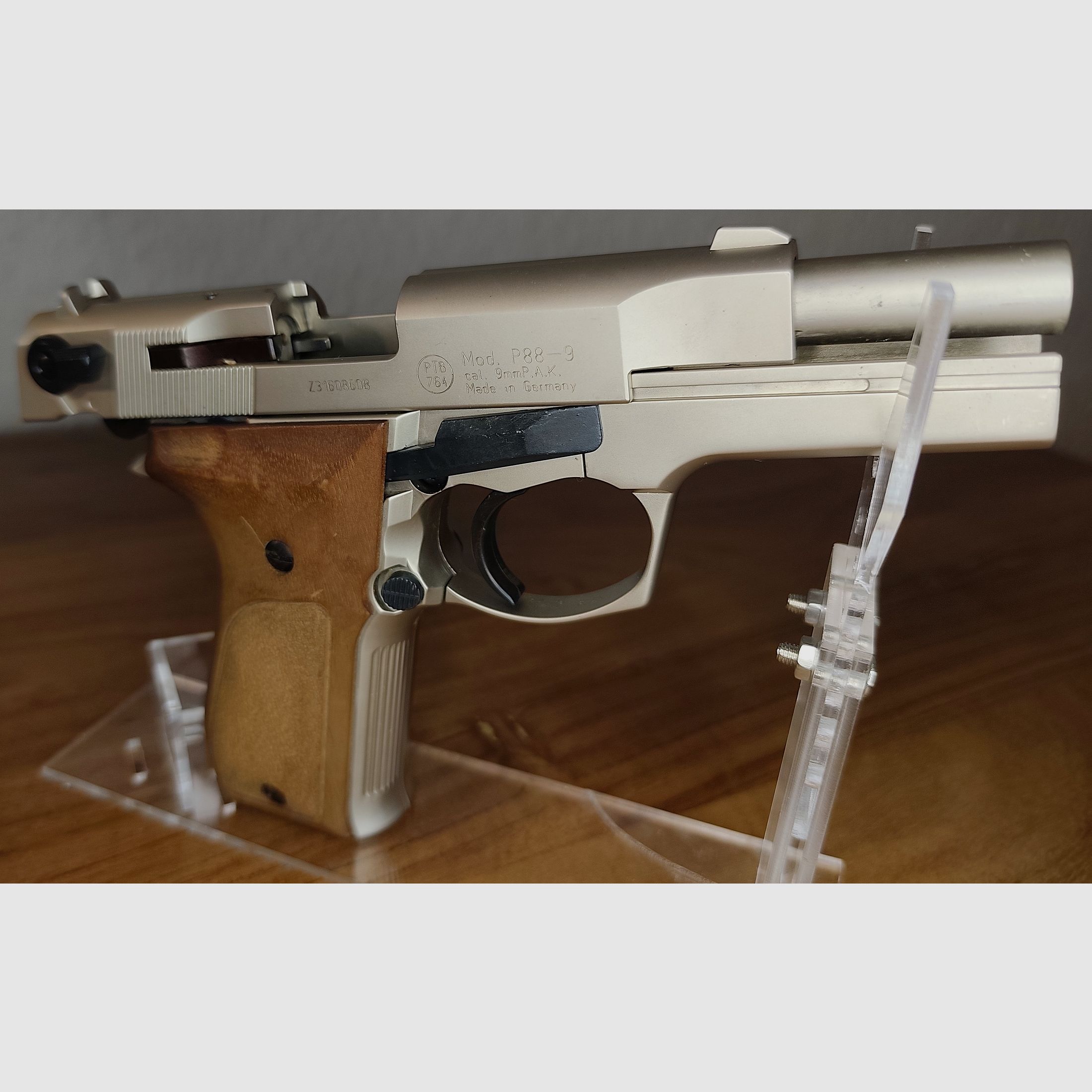 Walther P88 Compact Nickel PTB 764 Silvester-set ver.Pyro+50 schoten munitie