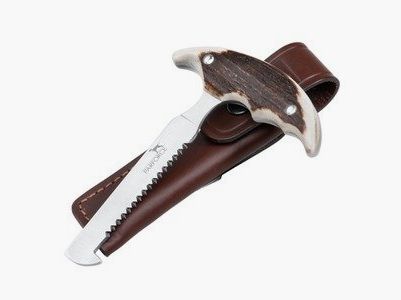 Cuchillo de despiece Parforce, 10cm - con empuñaduras de asta de ciervo