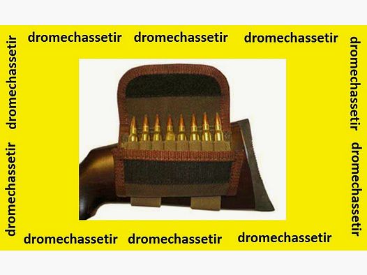 Cartouchiere de crosse pour 8 cartouches de grande chasse