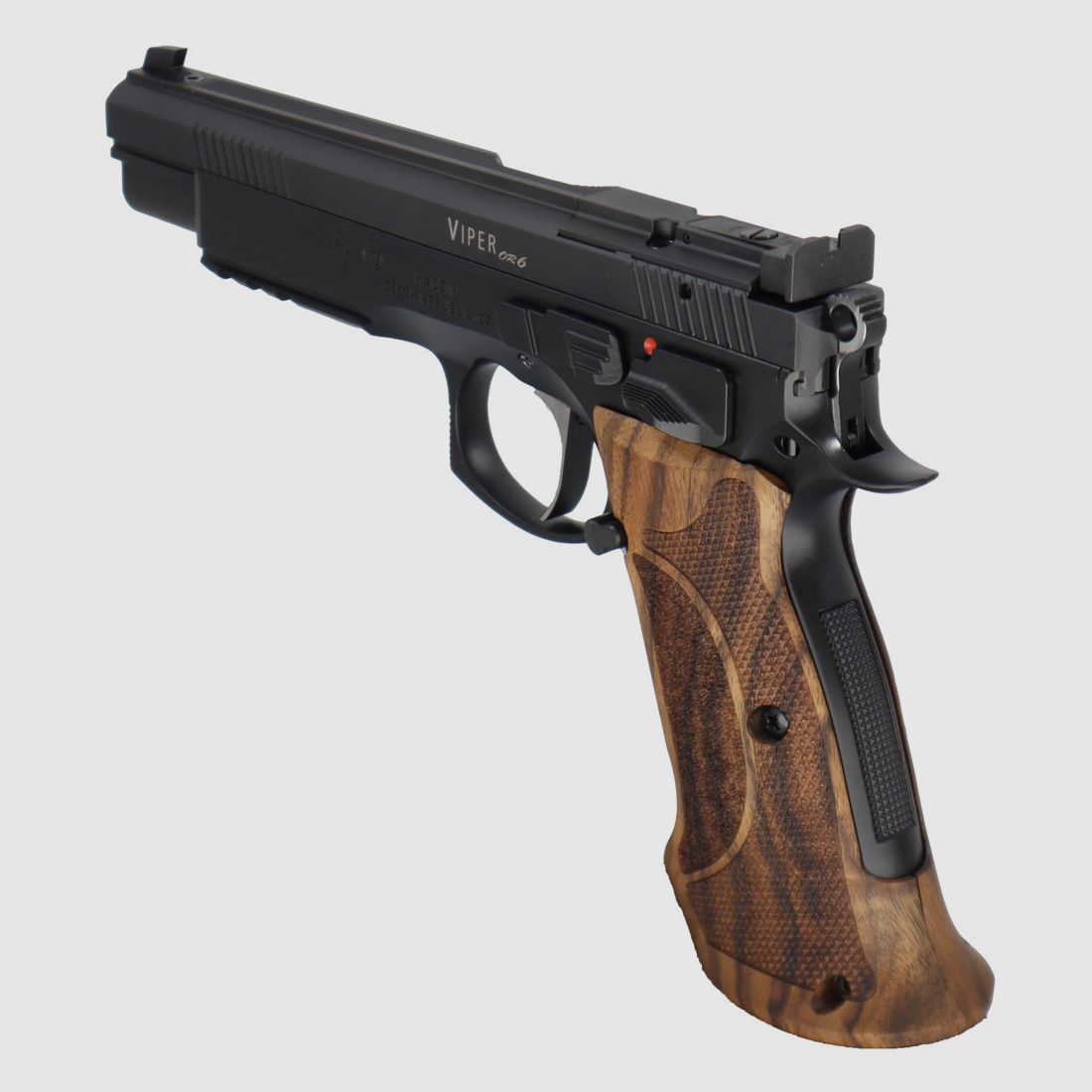 Waffen-Oschatz CZ75 Viper 6 inch met SAO-trekker - Optiek Klaar - Karl Nill Matchgreep