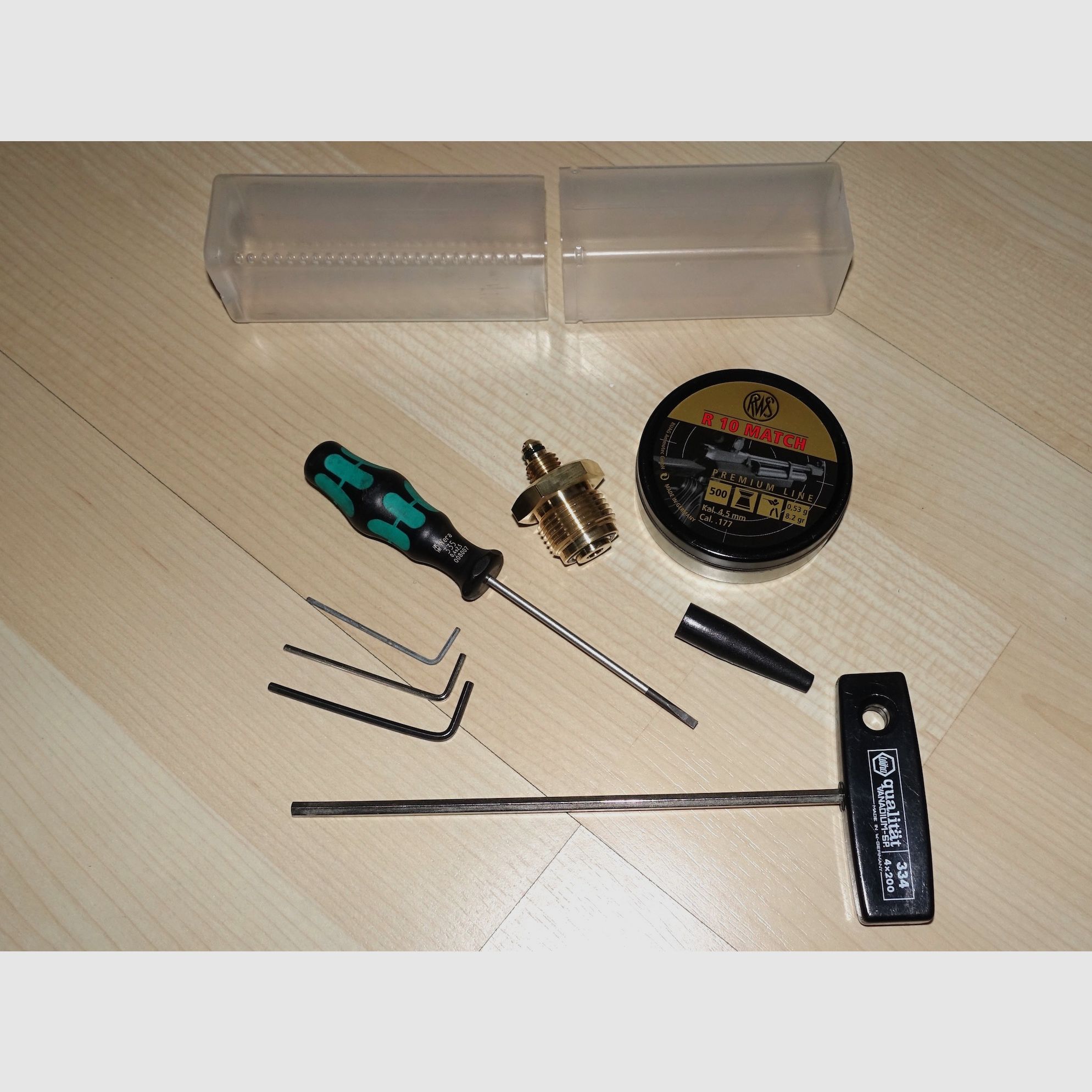 TOP Steyr LP pistola da match ad aria compressa con nuova impugnatura + nuova cartuccia + accessori