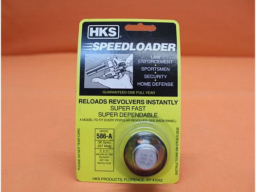 HKS. @HKS Speedloader Mod. 586-A für 6 Patronen .38Special/ .357Mag