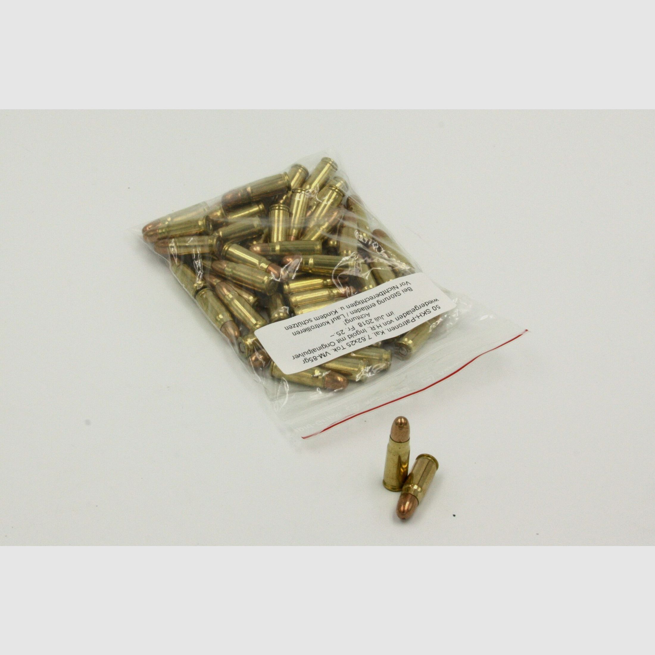 SKH, 7.62x25 Tokarev, FMJ, 85 gr., 50 pz.