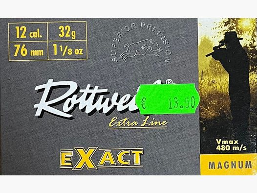 Rottweil Extra Line EXACT FLG 12/76 Magnum 32g - 5 disparos