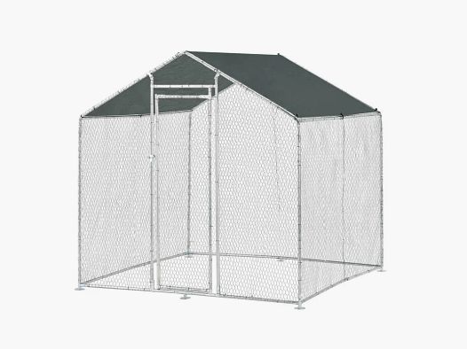 Hühnergehege 2x2x2m - 4m² aus verzinktem Rohr und wasserdichtem PE-Gewebe