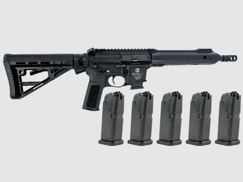 SCHMEISSER AR15-9 Sport S 10,5" 9mm + 5 x 10-Schuss Magazine