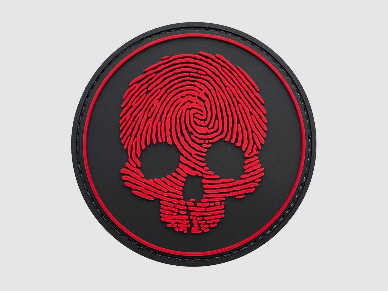 Łata Czaszki z Odciskiem Palca Czerwony