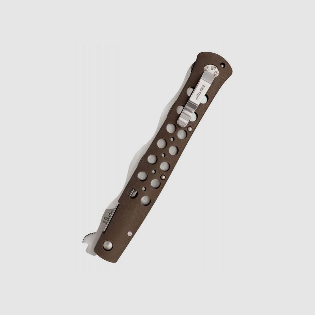 Cold Steel Ti-Lite Kris Taschenmesser, 6-Zoll-Klinge, AUS 10A, Wellenschliff, Zy-Ex-Griff