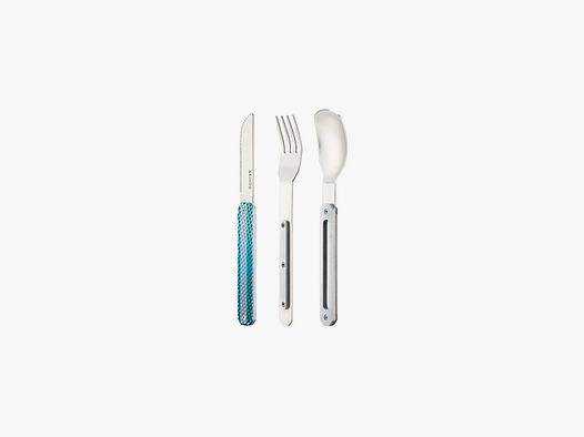 AKINOD MAGNETIC SET KNIFE SPOON FORK BLUE MOSAIC