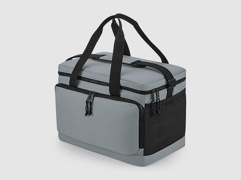 Recycelte große Kühler-Umhängetasche 29 Liter - Pure Grau