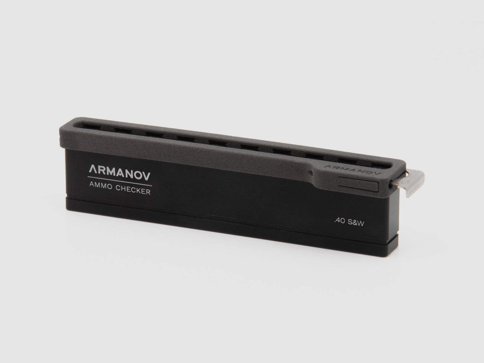 ARMANOV ​​​​​Ammo Checker 10 Rnd with Quick Transfer Cover and OAL Checker - .40 S&W