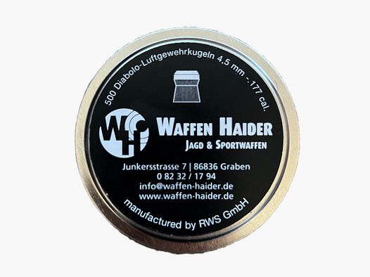 Diabolos Hausmarke `Waffen Haider` PREMIUM (Hersteller: RWS) - 25000 Schuss