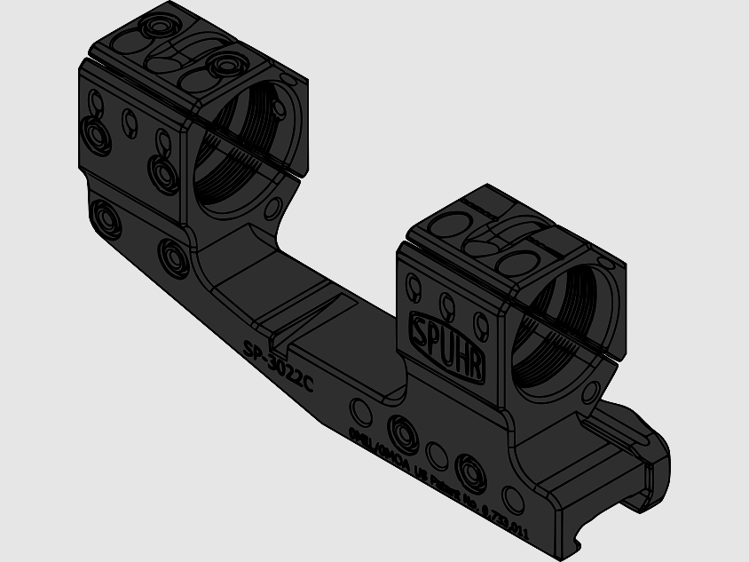 Spuhr Ø30 H38mm Cantilever / montage décalé Gen3 pince en acier