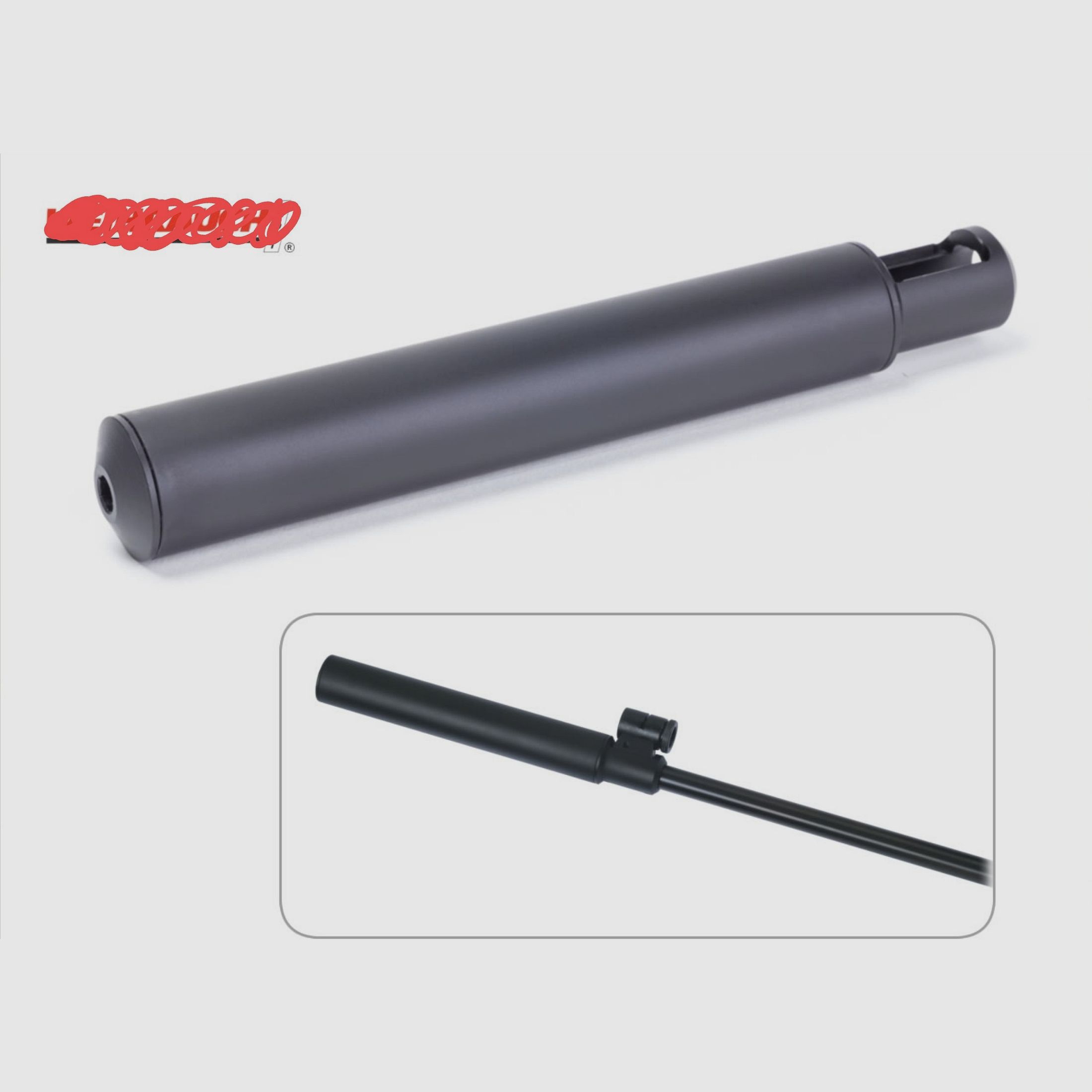 Schalldämpfer für Luftgewehr/ Lauf 15 mm