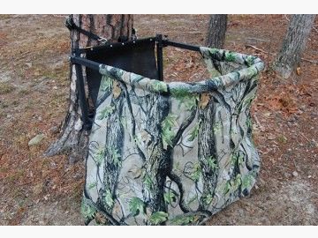 Camouflage net for hunting stand and tree seat