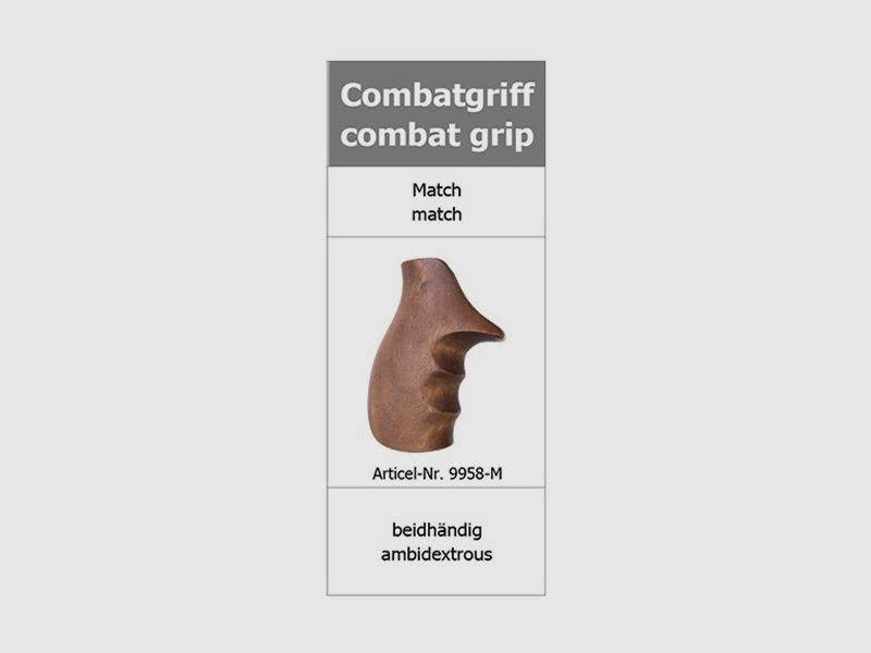 ARMINIUS Griffschalen f. HW 9/357 Combat Match Holzgriff 'RoundButt'
