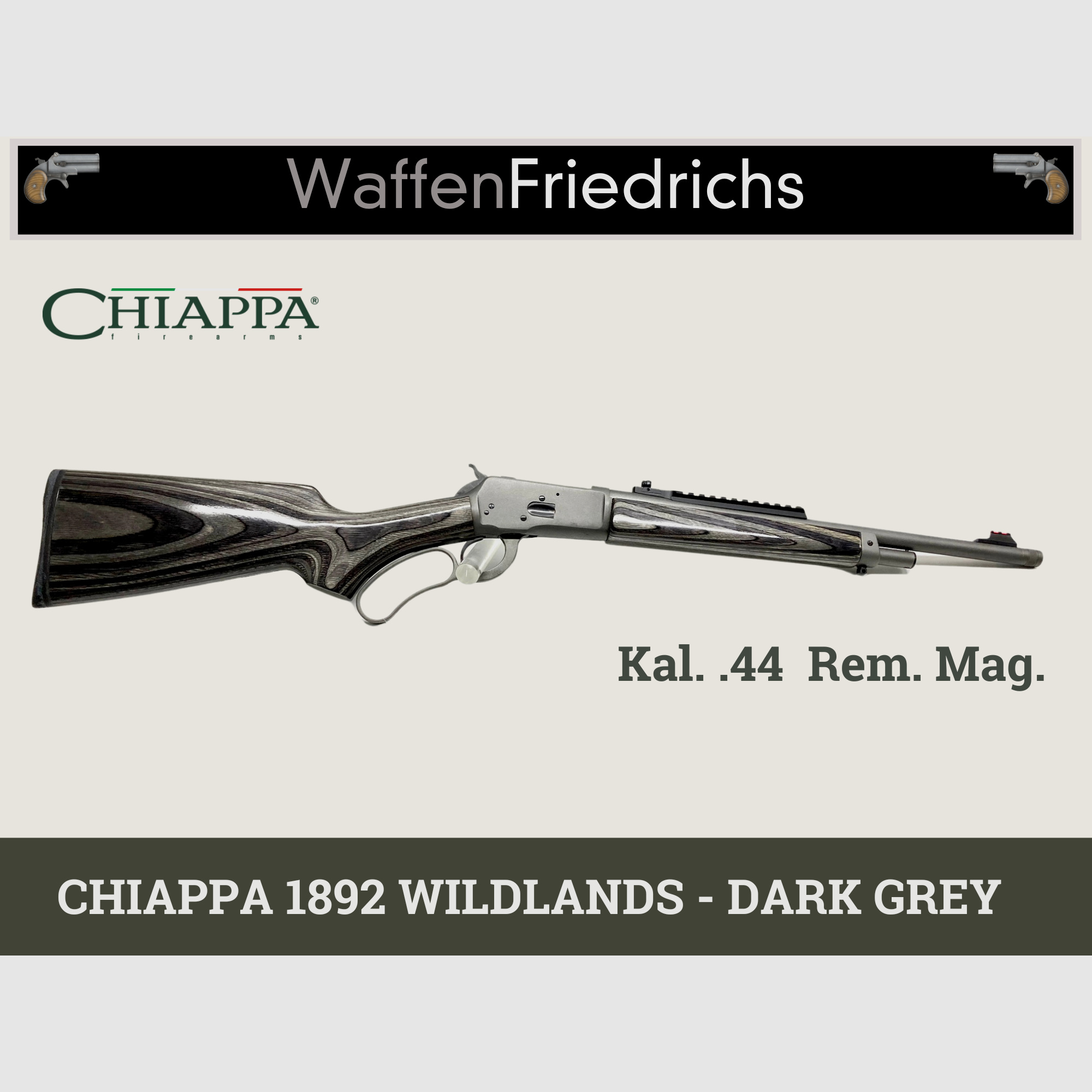 CHIAPPA 1892 WILDLANDS - DARK GREY | UHR - WaffenFriedrichs