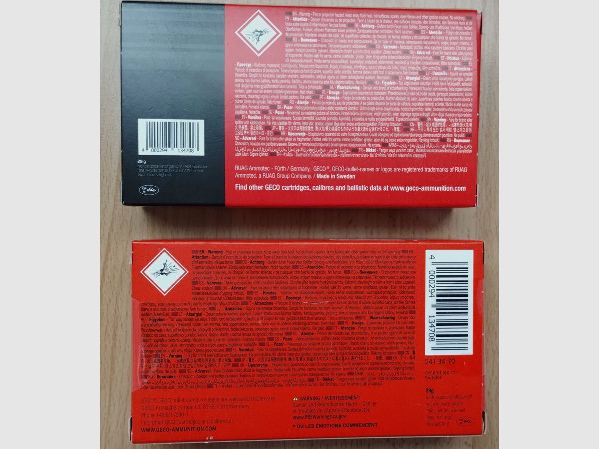 .223 Rem. Munición de caza Geco y Federal