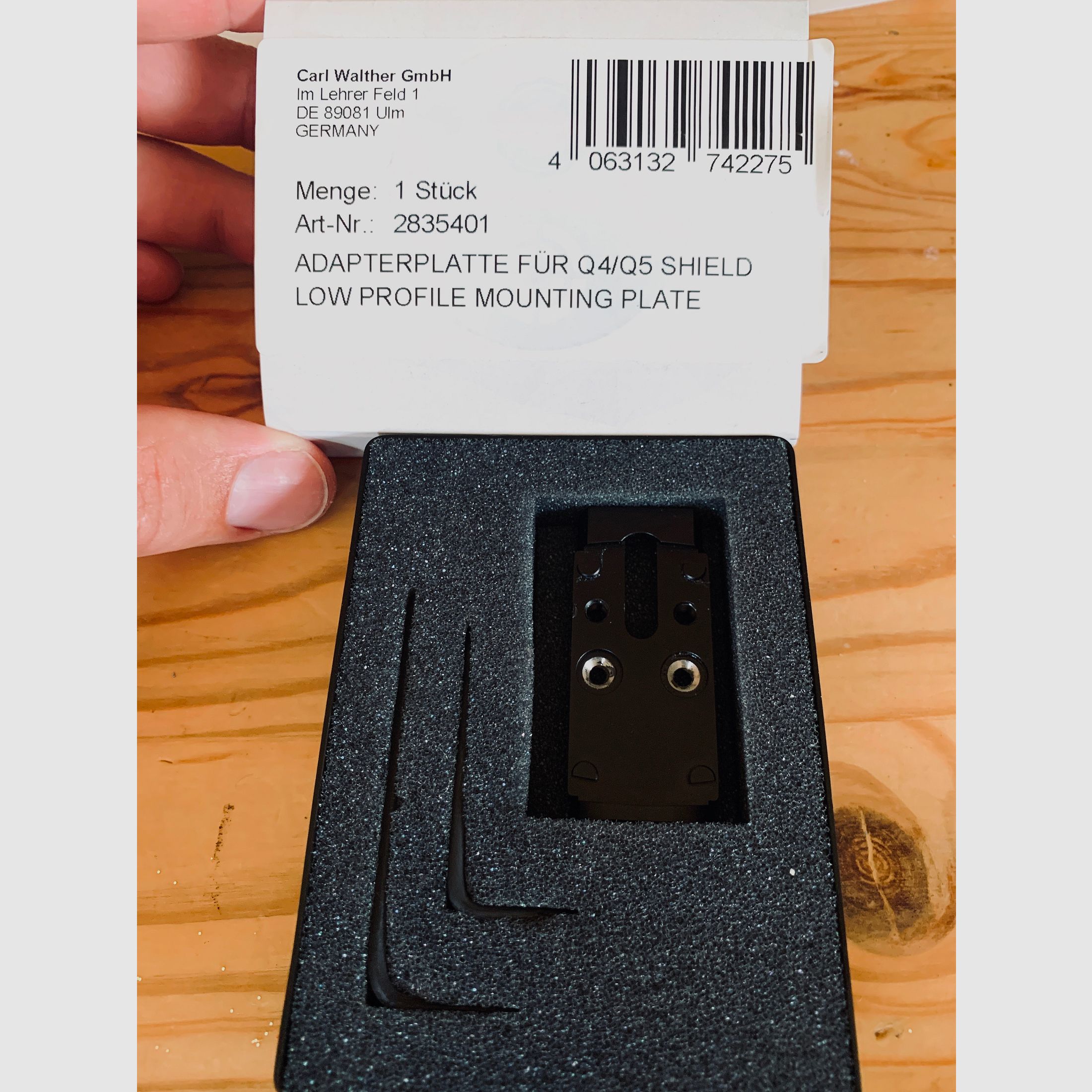 Adapterplatte für Q4 / Q5 für Shield Sights RMSc Red Dot