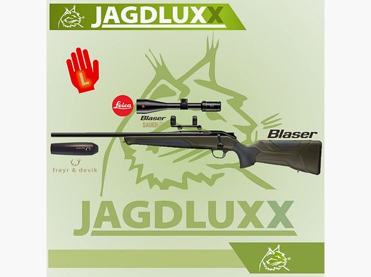 Blaser R8 Professional 2.0 Sinistrorso Verde Scuro Set + Leica Amplus 6 + freyr & devik SD