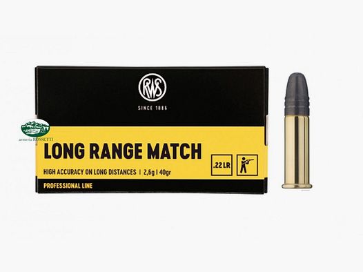 RWS munizioni cal.22 lr Long Range Match 40gr.
