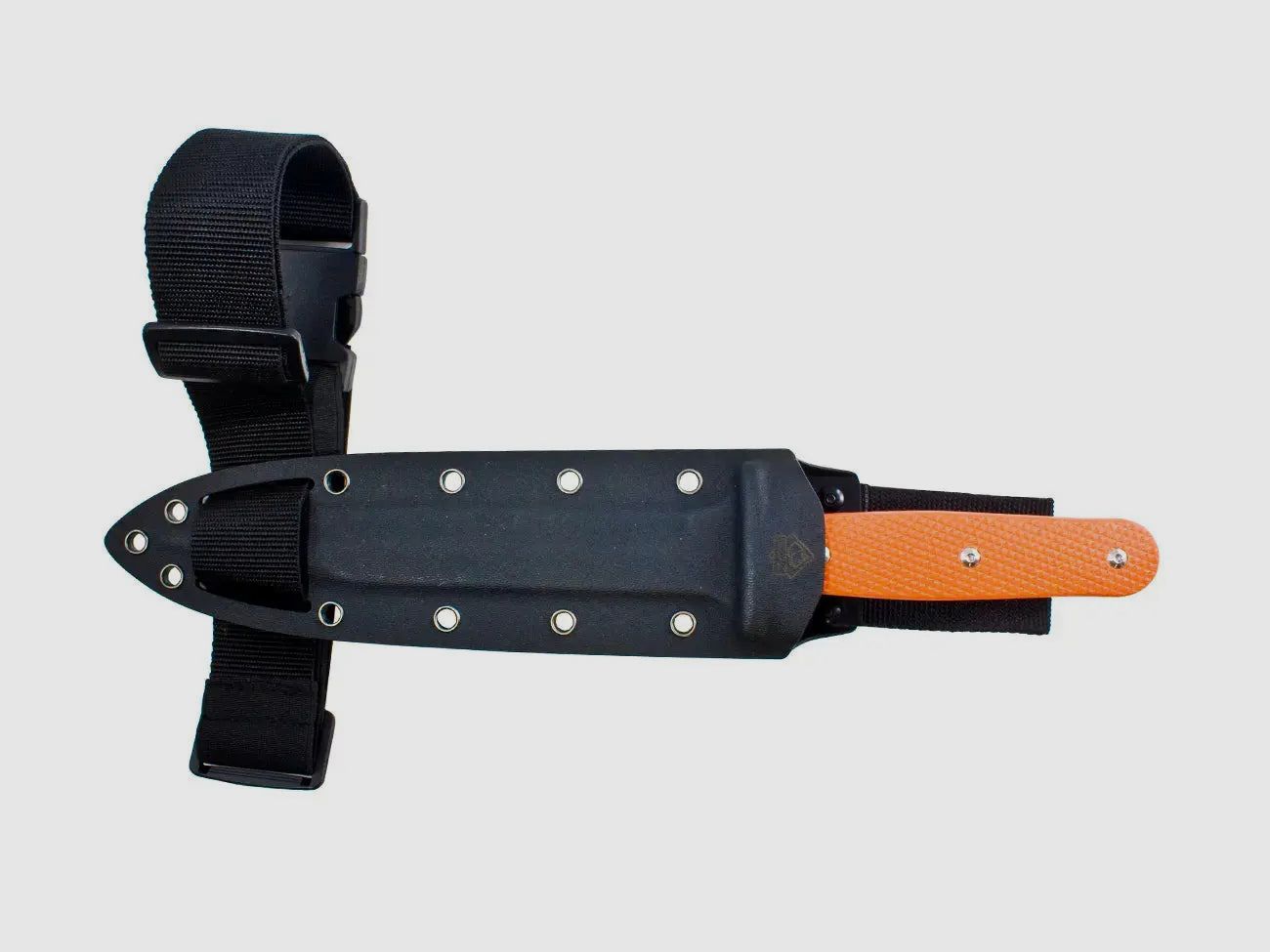 PUMA XP pig sticker 13, Abfangmesser, Orange G10 mit Fischhaut, Kydex Scheide