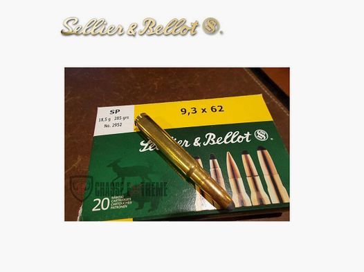 20 cartridges S&B cal 9.3×62 285gr SP