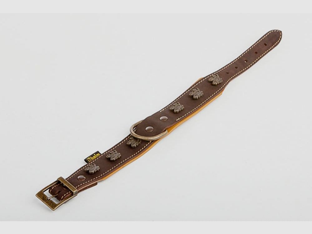 Collier en Cuir Maison avec Motifs de Feuilles de Chêne