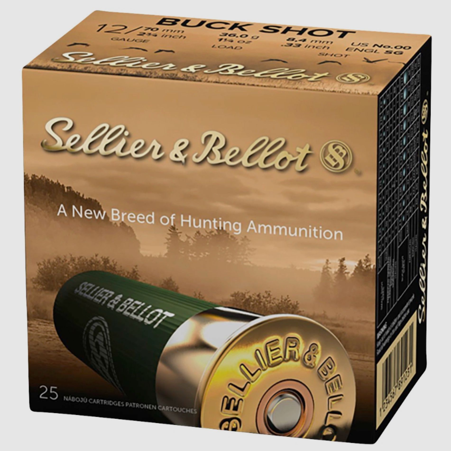 Sellier & Bellot 128253 12/70 Buck Shot 8.4mm 36g