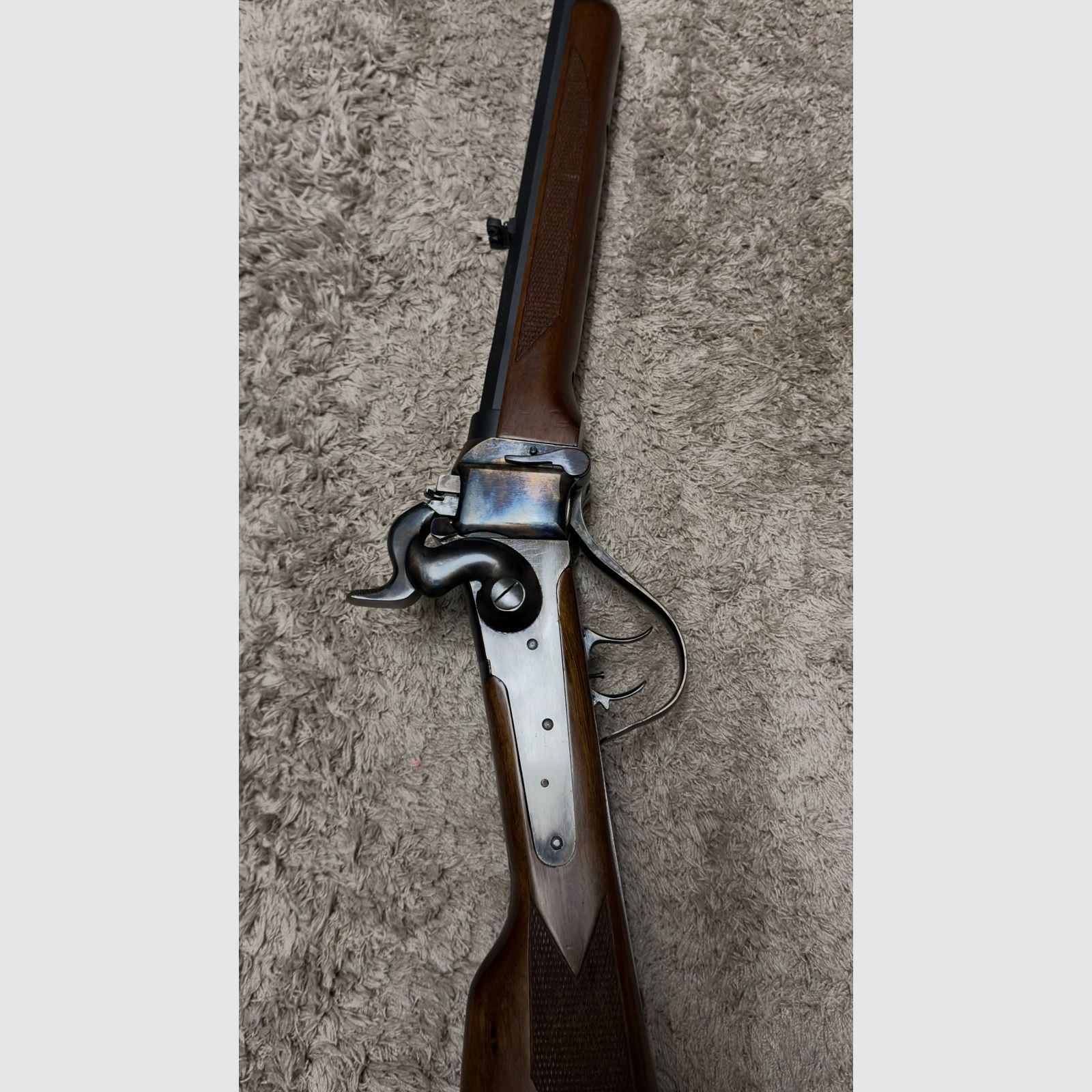 Sharps Rifle 1874 Sporting – Kal. .45-70 Gov. – I.A.B. Marcheno – Traumhafte Buntshärtung, Bild 5 von 7