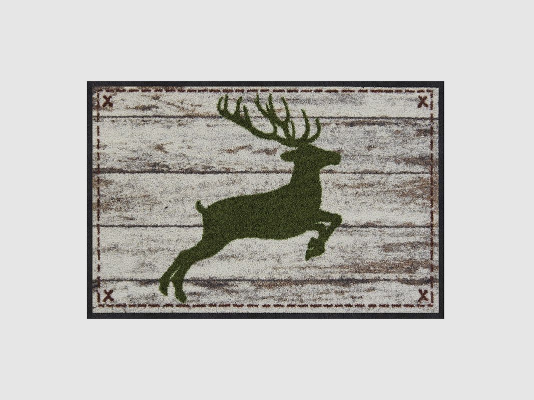 Fußmatte Springender Hirsch Birkendesign