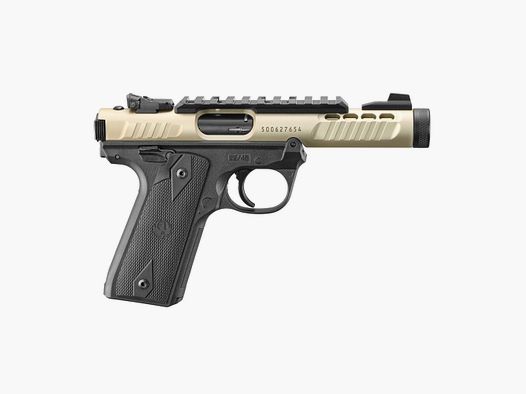 Ruger Mark IV 22/45 Lite, .22 LR, 4.40", MT1/2"-28, 10-rds, Champagne Anodized