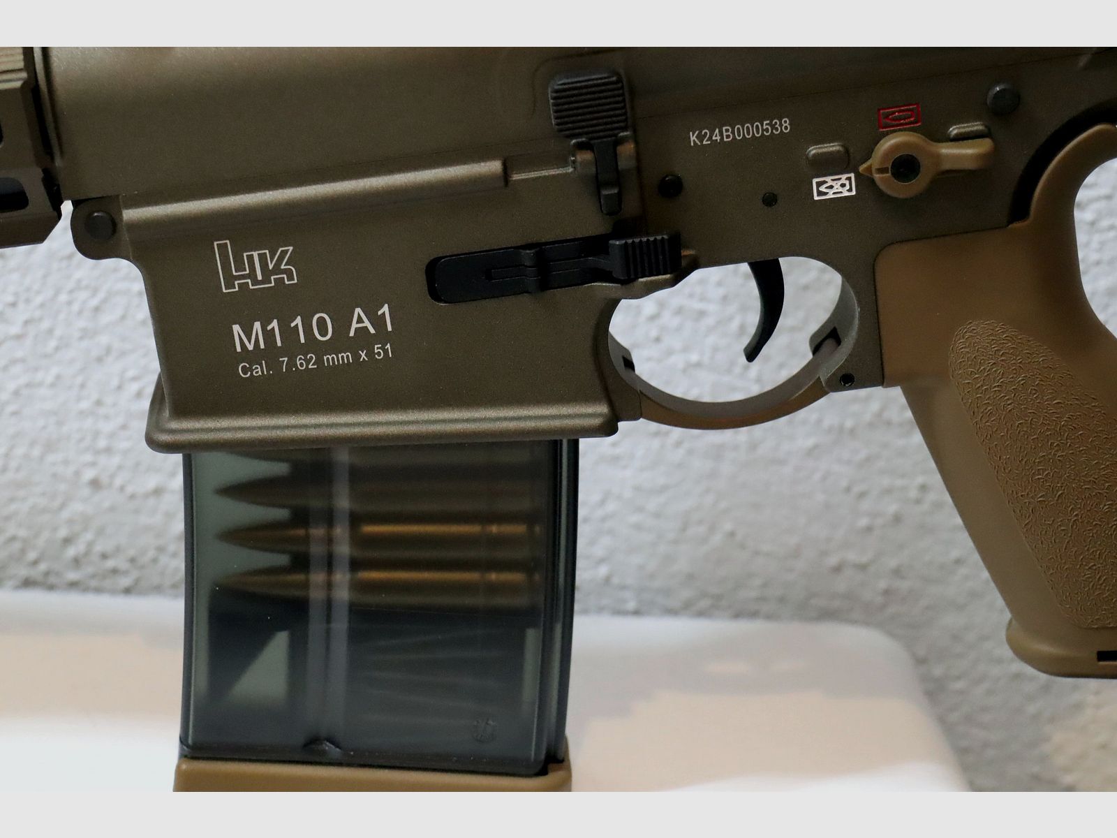 Airsoft Gewehr HK M110 A1 S-AEG Neu! Mit cooler Ausstattung! !!!Für kurze Zeit Plattenträger / Weste v. Shield Germany, neu, gratis dazu!!!