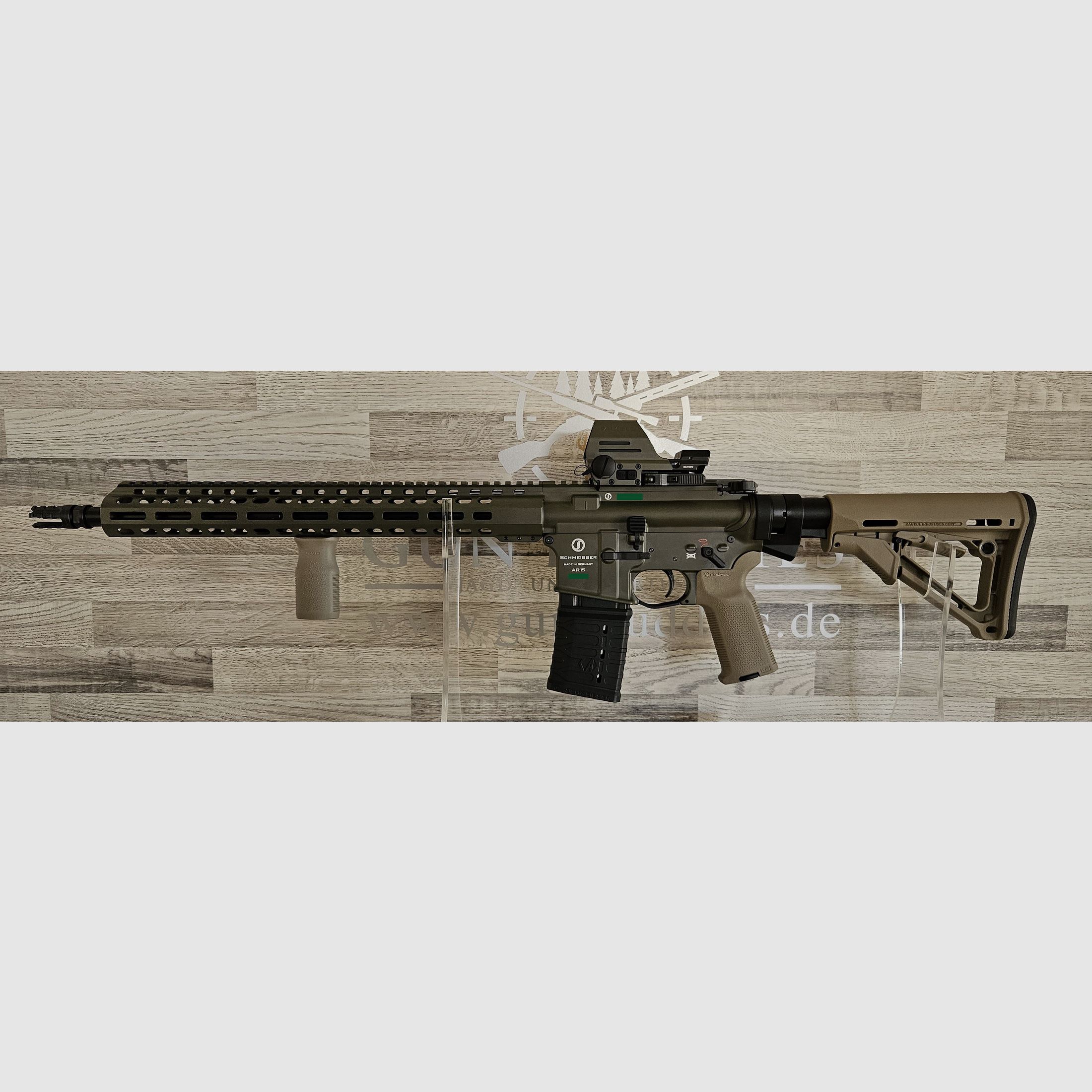 Schmeisser AR15 M5FL special model MAGPUL 16.75" OD Green .223Rem with scope - new from specialist dealer